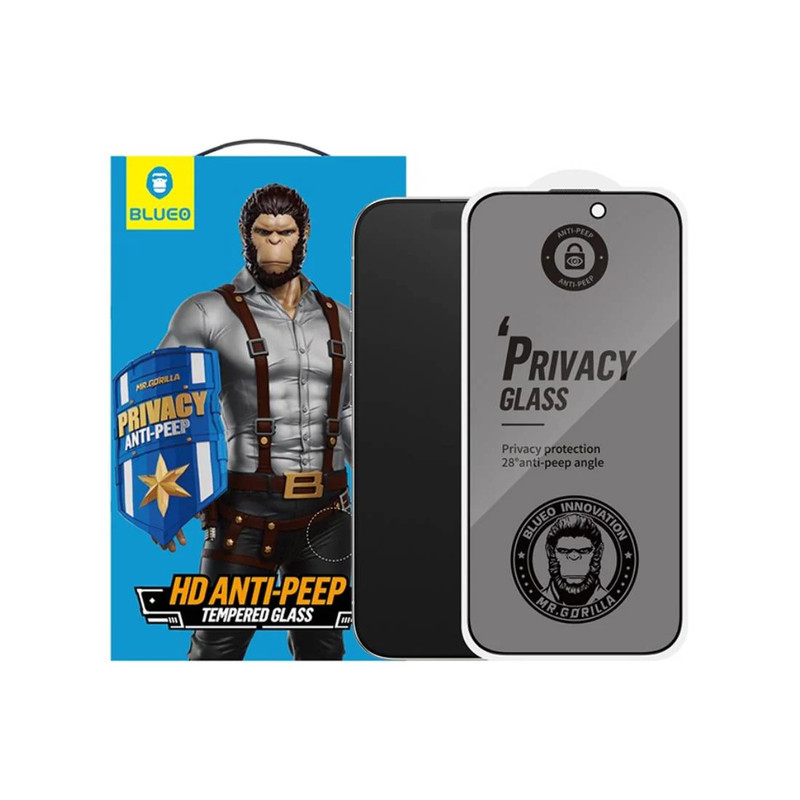 Blueo Anti Peep Full Glass Screen Protector - iPhone16 Pro 6.3 - اكسسوار